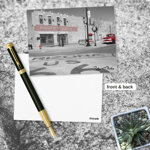 Route 66 Winslow Arizona Rote Spritzfoto Postkarte