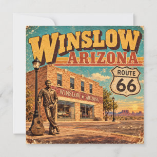 Route 66 Winslow Arizona Vintage Hauptstraße