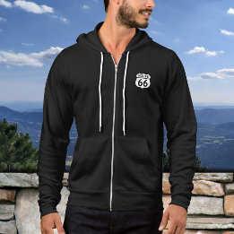 Route 66 Zeichen oder benutzerdefiniertes Bild Hoodie
