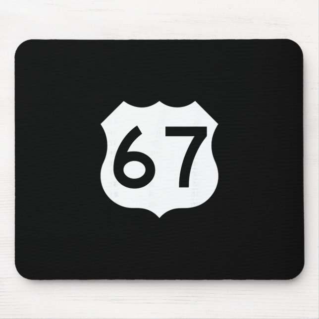 Route 67 Schild Meme Six Seven  Mousepad (Vorne)