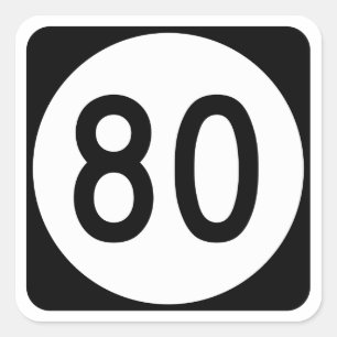 Route 80, Kentucky, USA Quadratischer Aufkleber