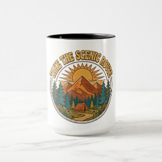 Route Camping nehmen Tasse