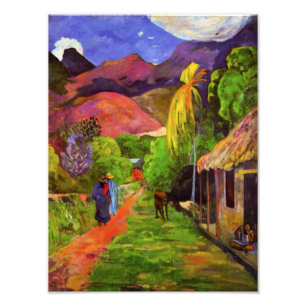 Route de Gauguin dans la copie de photo du Tahiti