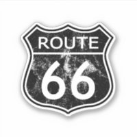 Route d'État 66 Autocollant de voyage défraîchi