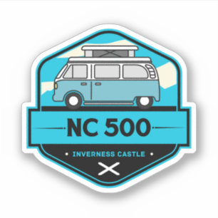 Route entlang der schottischen Nordküste 500 Karva Aufkleber