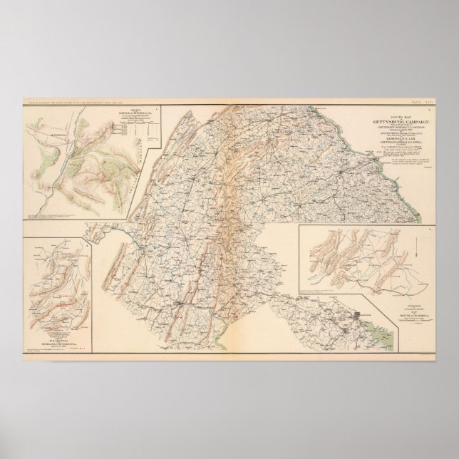 Route, Gettysburg-Kampagne Poster (Vorne)