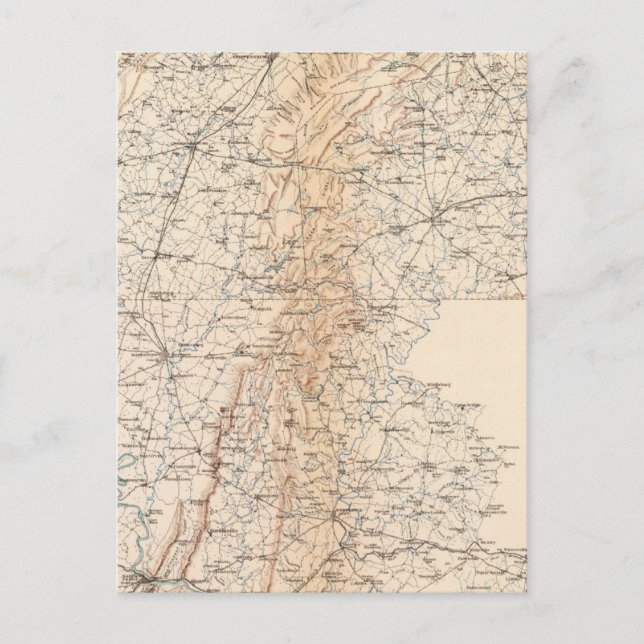 Route, Gettysburg-Kampagne Postkarte (Vorderseite)