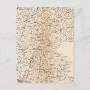 Route, Gettysburg-Kampagne Postkarte