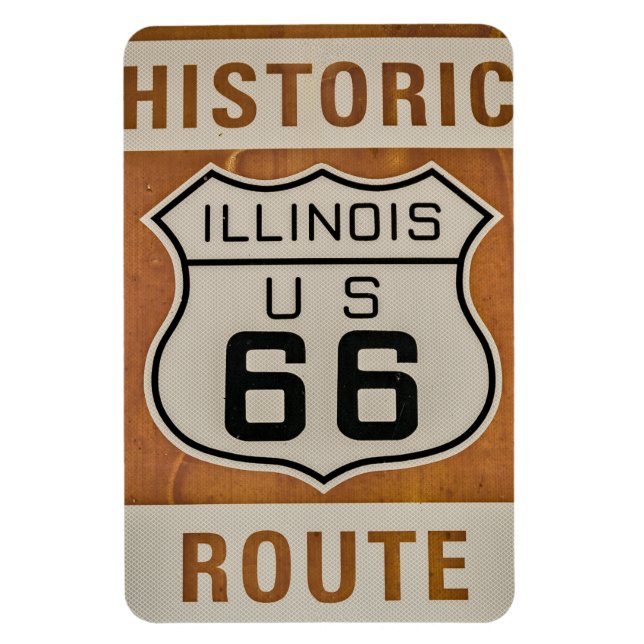 Route historique 66 en Illinois Magnet (Vertical)