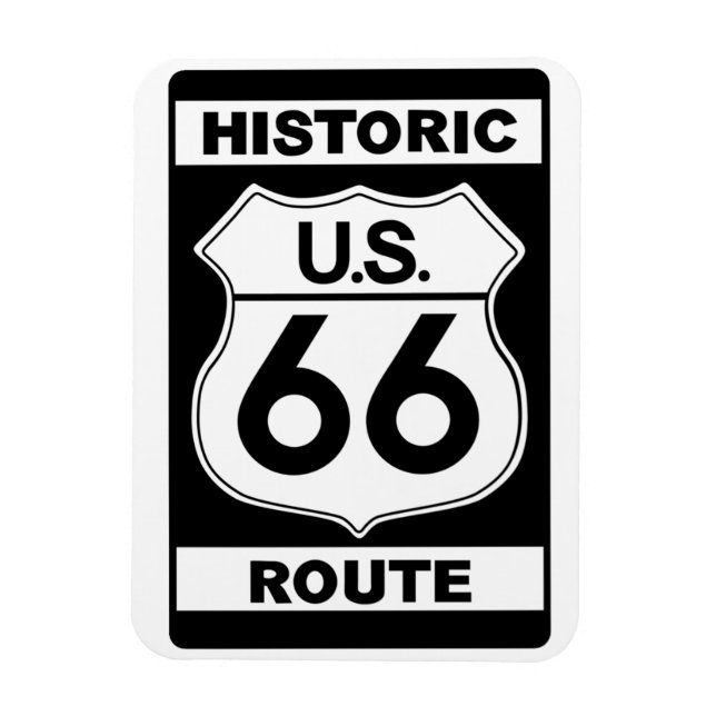 Route Noire historique 66 Magnet Premium (Vertical)