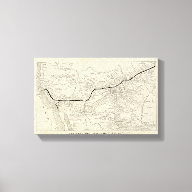 Route of the California Limited Leinwanddruck (Vorderseite)