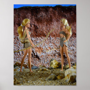 Route sondieren. poster