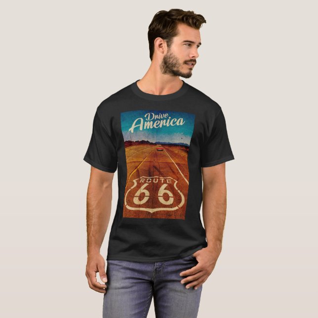 Route Vintage 66 T-Shirt (Devant entier)