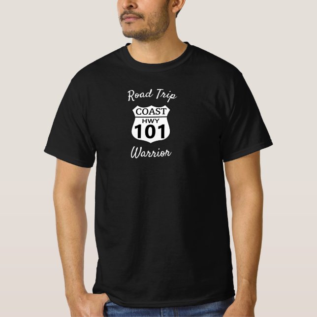 Route Voyage Guerrier Côte Route 101- T-Shirt (Devant)