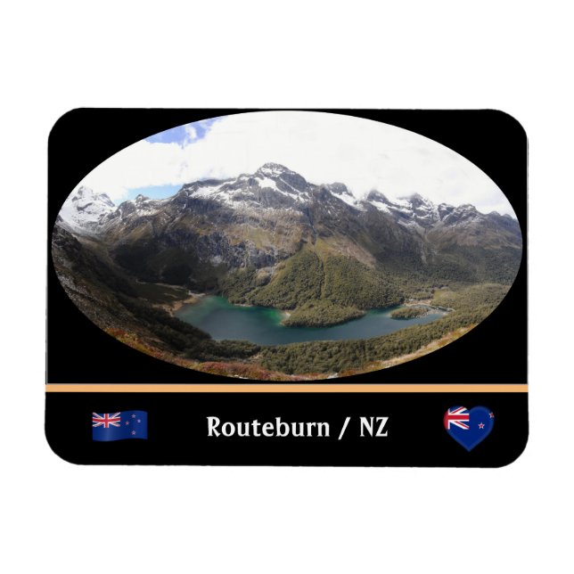 Routeburn Track, Meckenzie trekking / Neuseeland Magnet (Horizontal)