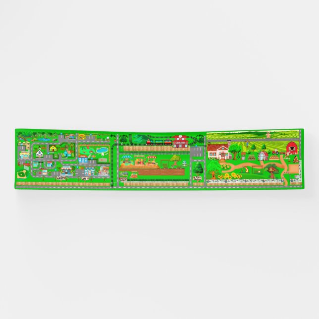 Routes de la ferme pour voitures 2.5x12 bannière (Horizontal)