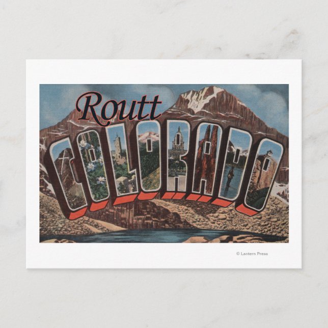 Routine, ColoradoGroße Letter-SzenenRoutt, CO Postkarte (Vorderseite)