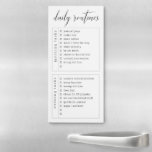 Routineliste für personalisiertes Kontrollkästchen Magnetischer Notizblock<br><div class="desc">Minimalistische personalisierte Liste von Routineaufgaben in Schwarzweiß, auf einem Magnetnotepad mit zwei Abschnitten für den Morgen und Nachmittag oder Abend vorgedruckt, sodass Sie schnell und einfach sehen können, was Sie an verschiedenen Stellen Ihres Tages tun müssen. Das schlichte und schlichte Design ist ideal für Erwachsene, Jugendliche, Unis, die ein unterschwelliges...</div>