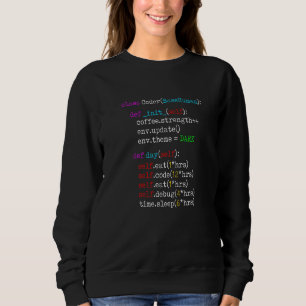 Routinemäßiger leep Code Wiederholung von Software Sweatshirt