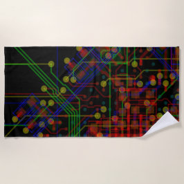 Routing-Prozess Abstrakt-modern Cool Strandtuch