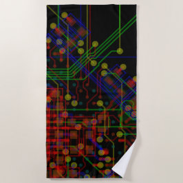 Routing-Prozess Abstrakt-modern Cool Strandtuch