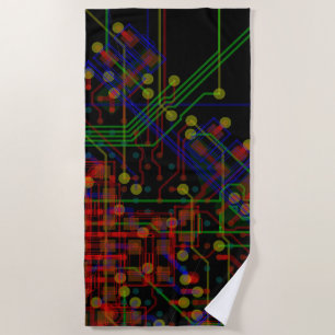 Routing-Prozess Abstrakt-modern Cool Strandtuch