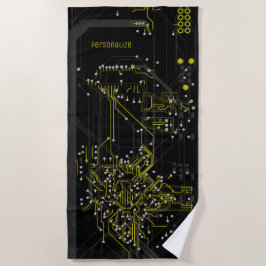 Routing-Prozess farbenfroh Abstrakt, modern Cool d Strandtuch