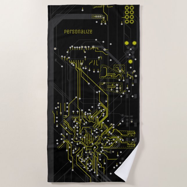 Routing-Prozess farbenfroh Abstrakt, modern Cool d Strandtuch (Vorderseite)