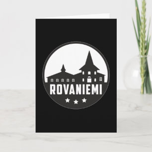 Rovaniemi Finland City Skyline Cityscape Geschenk Karte