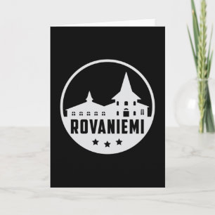Rovaniemi Finland City Skyline Cityscape Geschenk Karte