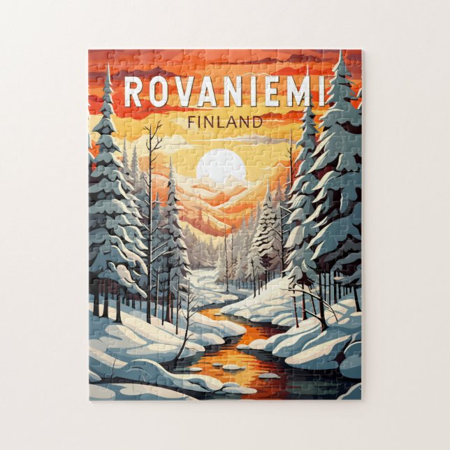 Rovaniemi Finland Reisen Kunst Vintag (Vertikal)