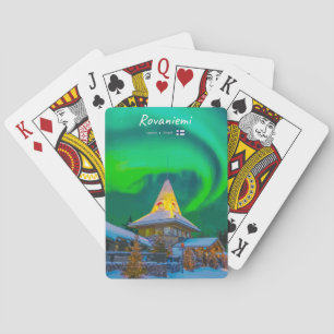 Rovaniemi, Finnland - Magische Aurora Spielkarten