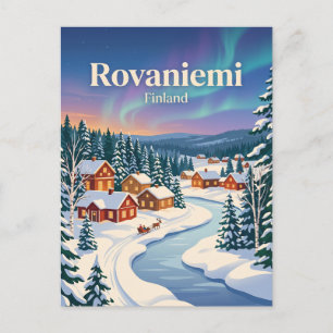 Rovaniemi, Finnland, Winter Postkarte