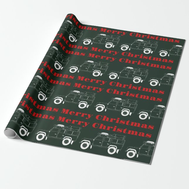 Rover Defender Weihnachtspapier, Geschenkpapier, S Geschenkpapier (Ungerollt)