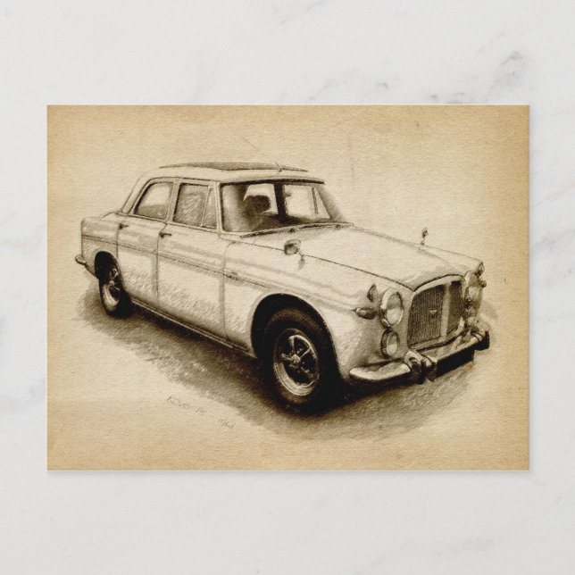 Rover P5 1968 Postkarte (Vorderseite)