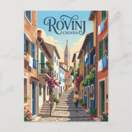 Rovinj Altstadt Gasse Kroatien Postkarte
