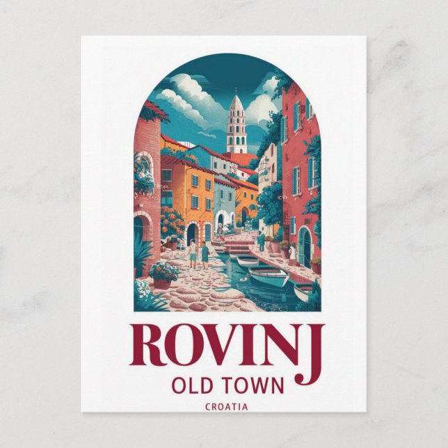 Rovinj, Kroatien - Coastal Beauty Postcard Postkarte (Vorderseite)