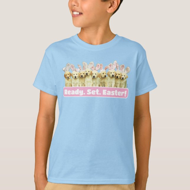 Row of Puppy Bunnies T-Shirt (Vorderseite)