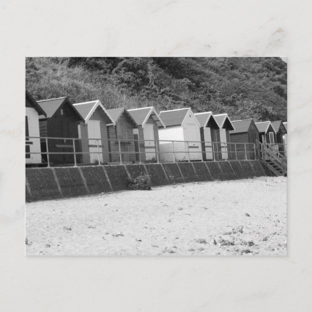 "Row of Seaside Beach Huts" Postkarte (Vorderseite)