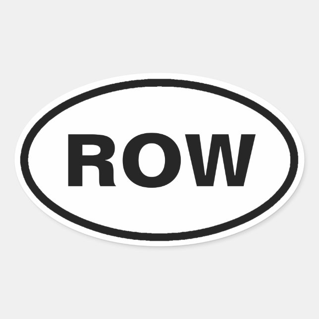 Row-Oval-Aufkleber Ovaler Aufkleber (Vorderseite)