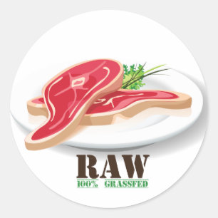 Row Steak Bio Planet Stickers