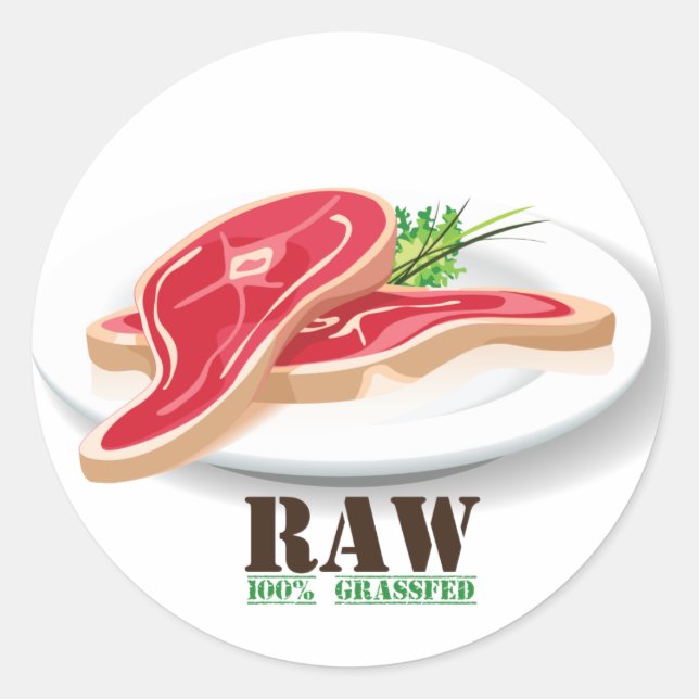 Row Steak Bio Planet Stickers (Vorderseite)