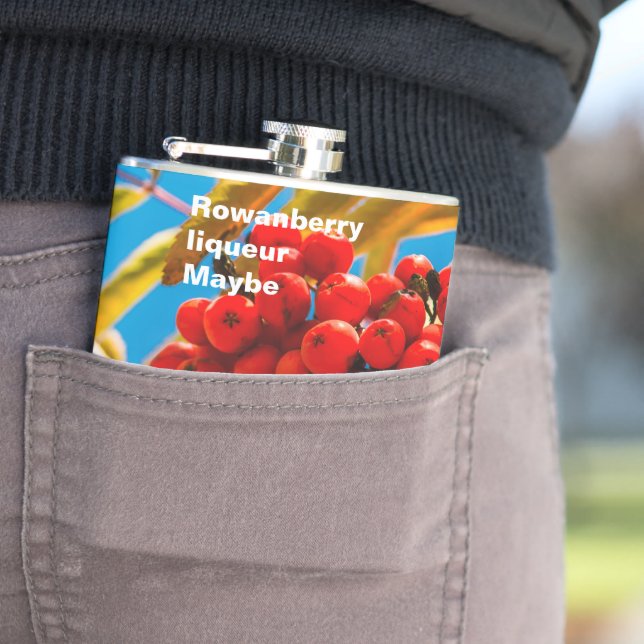 Rowan-Beeren-lustig, individuell anpassbar Flachmann (Beispiel)