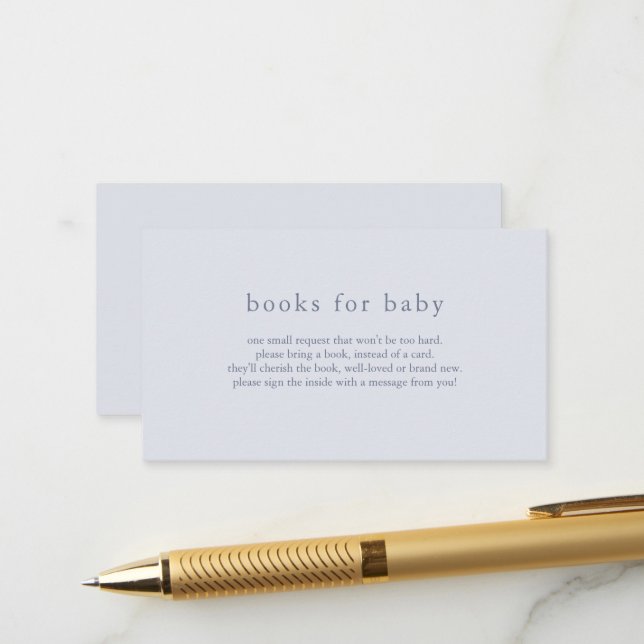 ROWAN Blue Books for Baby Showcard Begleitkarte (Vorderseite/Rückseite Beispiel)