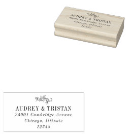 ROWAN Botanische Rücksendeadresse Gummistempel