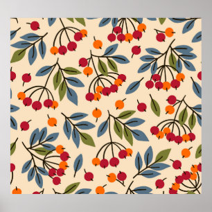 Rowan Branches: Textile Vintag Charm Poster