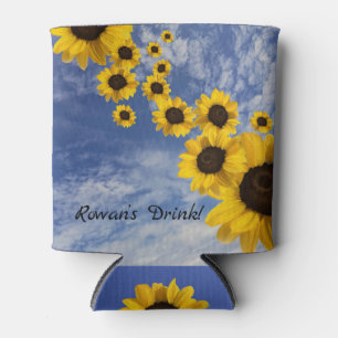 Rowan Drink, Sonnenblumen und Himmel Dosenkühler