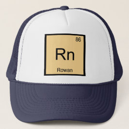 Rowan Name Chemistry Element Periodic Table Truckerkappe