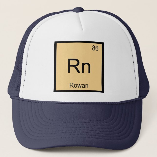 Rowan Name Chemistry Element Periodic Table Truckerkappe (Vorderseite)