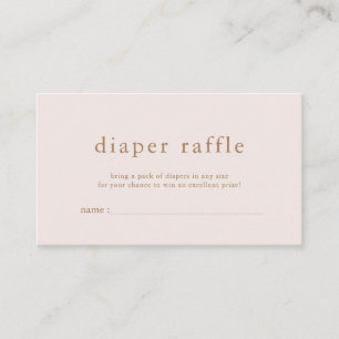ROWAN Pink Gold Windel-Raffle-Karte Begleitkarte